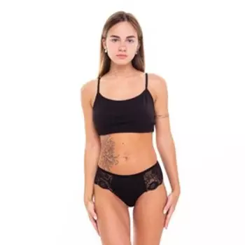 Топ женский, цвет чёрный, размер 48