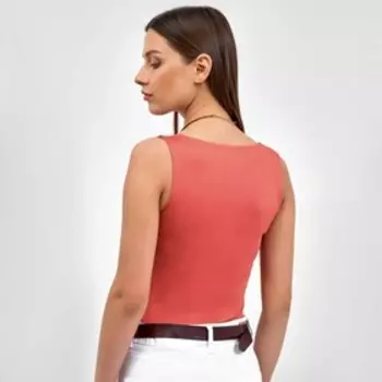 Топ женский, цвет коралловый, размер 50
