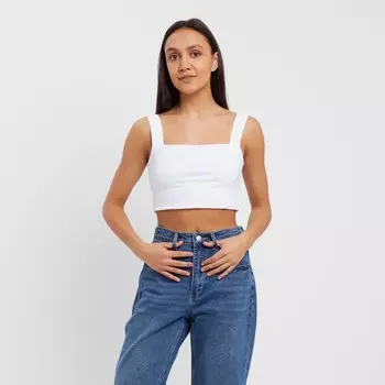 Топ женский MINAKU: Basic line, белый, кулирка, размер 46