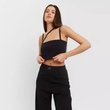 Топ на бретелях женский MIST, размер 48-50, чёрный