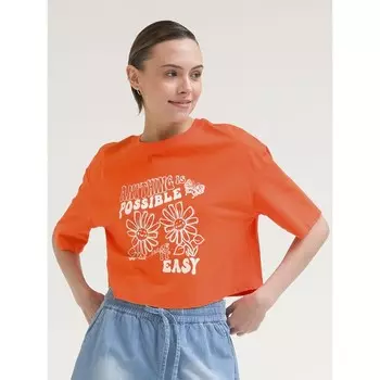 Топ женский, размер 50, цвет оранжевый