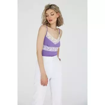 Топ женский с кружевом, размер 50