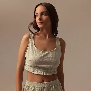 Топ домашний женский SL HOME Basic, размер L, зелёный