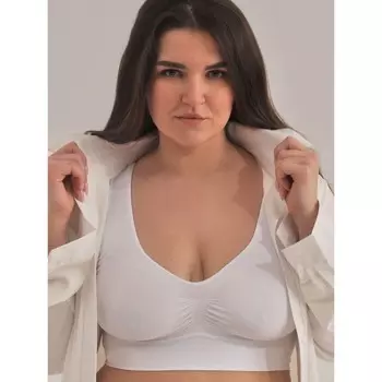 Топ женский Top spalla larga push, размер 3XL, цвет белый