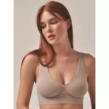 Топ женский Top spalla larga push, размер L, цвет льняной