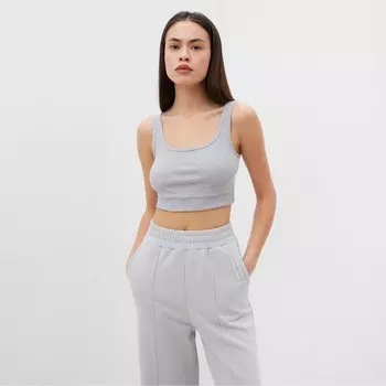 Топ укороченный женский Mist Old School, размер 42, серый