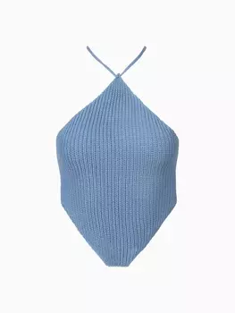 Топ вязаный женский MIST, размер оnesize, голубой