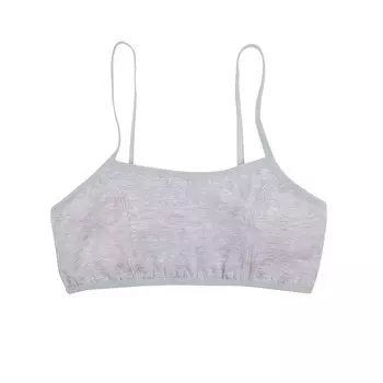 Топик для девочек Basic, рост 146 см, цвет серый меланж