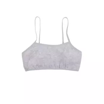 Топик для девочек Basic, рост 152 см, цвет серый меланж