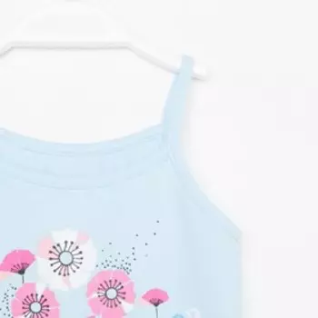 Топик для девочки А.6-991, цвет голубой, рост 92