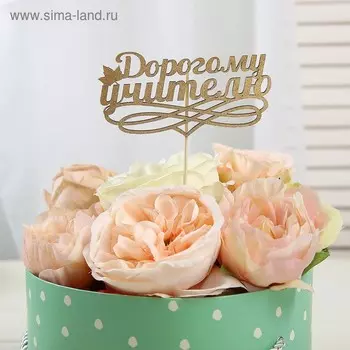 Топпер «Дорогому учителю», золотой, 126 см