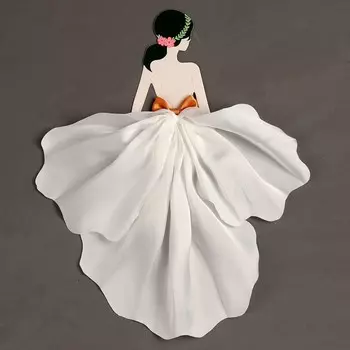 Топпер для торта «Красотка в белом»