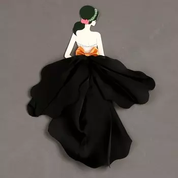 Топпер для торта «Красотка в чёрном»