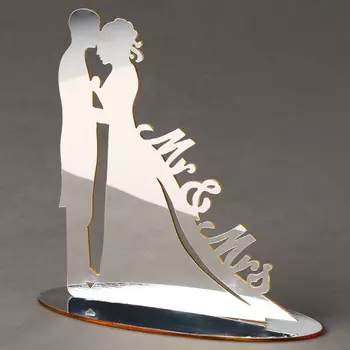 Топпер для торта «M&M», серебряный