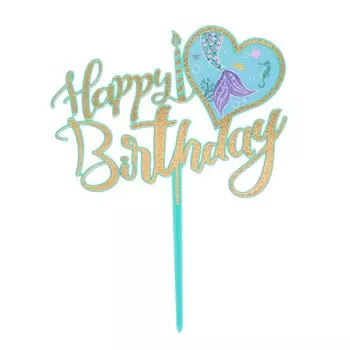 Топпер «С Днём Рождения», русалочка