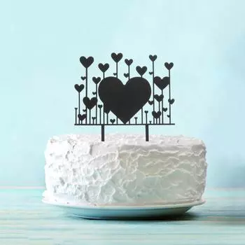 Топпер для торта «Сердца», МИКС