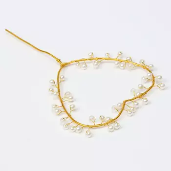 Топпер для торта «Сердце с бусинами», золотой