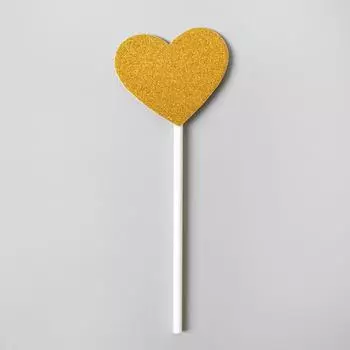 Топпер «Сердечко», набор 6 шт., цвета МИКС