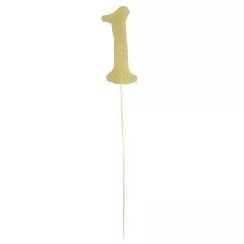 Топпер в торт «1», цвет золото