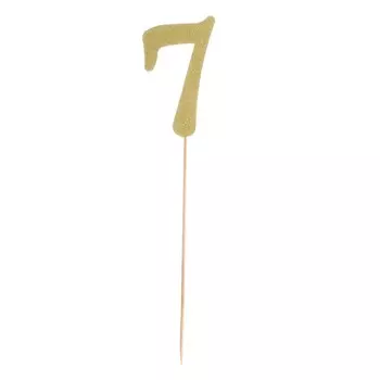 Топпер в торт «7», цвет золото