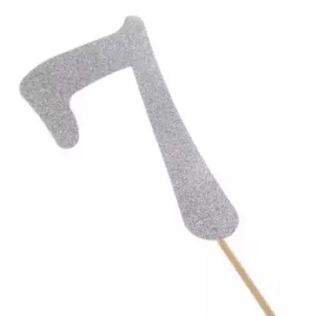 Топпер в торт «Цифра 7», цвет серебро