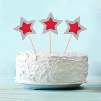 Топпер «Звезда», набор 6 шт., цвета МИКС