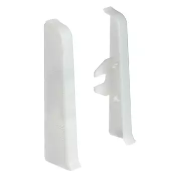 Торцевые (пара) для плинтуса «Деконика», 85 мм, 001 Белый