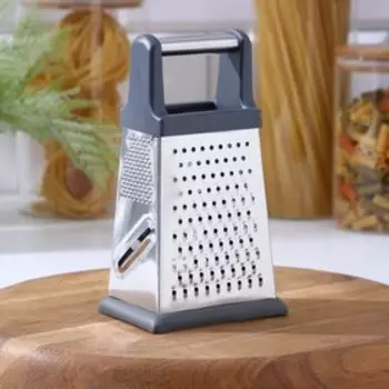 Тёрка четырёхгранная Доляна «Энергия», 9717 см, прорезиненное дно, синяя