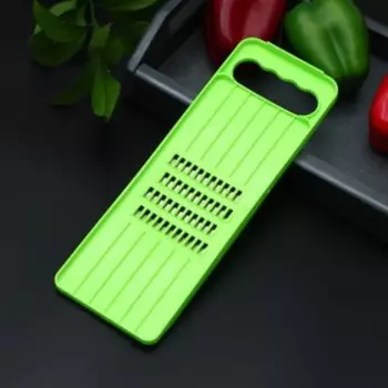 Тёрка для корейской моркови Доляна «Помощник», четырёхрядная, 29101 см, зелёная