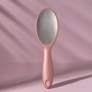 Тёрка для ног, овальная, лазерная, двусторонняя, 22,7 см, цвет розовое золото