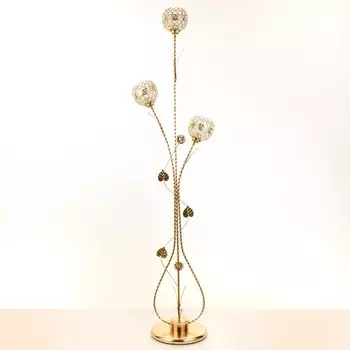 Торшер "Букет" 3хE27 40Вт золото 60х28х165 см