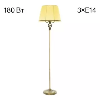 Торшер Citilux «Вена» CL402933, 42х42х164 см, 3х60Вт, E27, цвет коричневый
