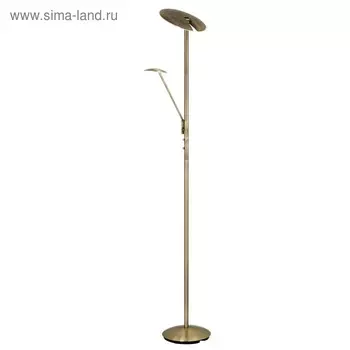 Торшер CL802003 «Дискус», 1x18W/1x5W LED 3000K стар.бронза 41,5x28x180 см