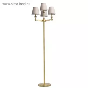 Торшер "ДельРей", 4x40Вт E14, цвет латунь