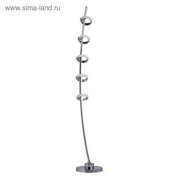 Торшер "Гэлэкси" 5x5W LED металлический 23x23x144см