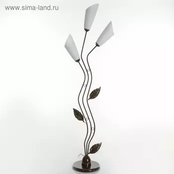 Торшер напольный BayerLux «Изгиб», 315 Вт, E27, коричневый