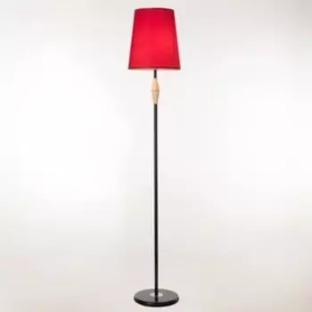 Торшер "Карла" 1х15Вт Е27 черный/красный 30х30х168см