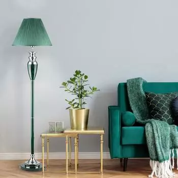 Торшер Majorka 1x60Вт E27, зелёный, хром 45x45x160 см