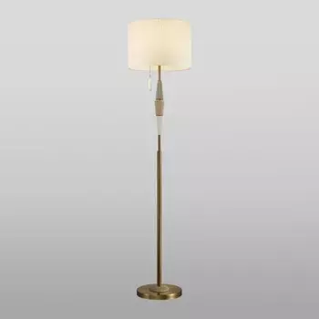 Торшер напольный Odeon Light. Latte, 60Вт, E27, 1645х380 мм, цвет коричневый, кремовый
