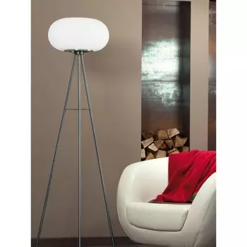 Торшер OPTICA 2x60Вт E27 никель 35x35x157см