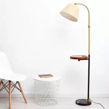 Торшер с зарядкой для телефона 19009/1 Е27 40Вт USB золото-черный 30х43х160 см