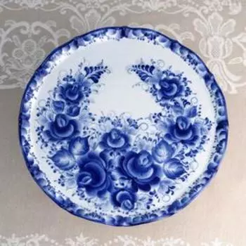 Тортница «Цветок», гжель