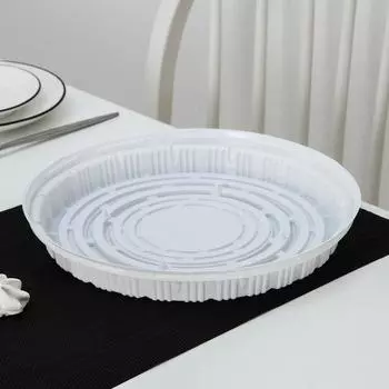 Тортовница одноразовая ПР-Т-265, дно 30 см, цвет белый, 100 шт/уп.