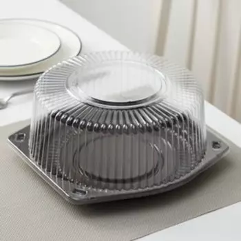 Тортовница пластиковая одноразовая с разъёмной крышкой УТ30, 2210 см, цвет прозрачный