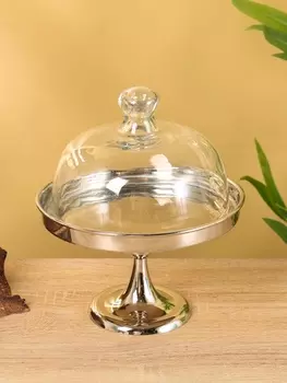 Тортовница со стеклянной крышкой 22х18х18 см