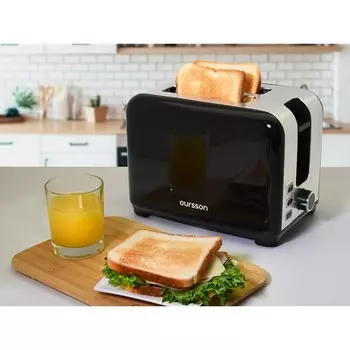 Тостер Oursson TO2120/BL, 930 Вт, 7 режимов прожарки, 2 тоста, разморозка, черный