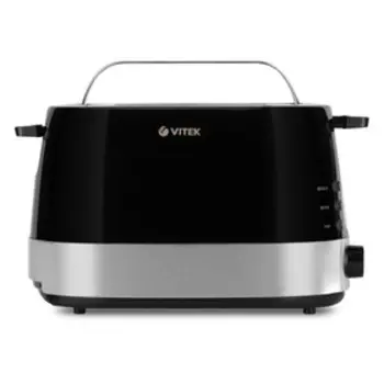 Тостер Vitek VT-1584, 850 Вт, 7 режимов, 2 тоста, чёрно-серебристый
