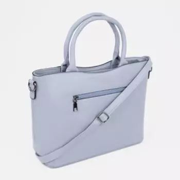 Тоут, отдел на молнии, 2 наружных кармана, цвет голубой