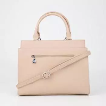 Тоут, отдел на молнии, наружный карман, цвет бежевый