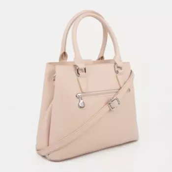 Тоут, отдел на молнии, наружный карман, цвет бежевый